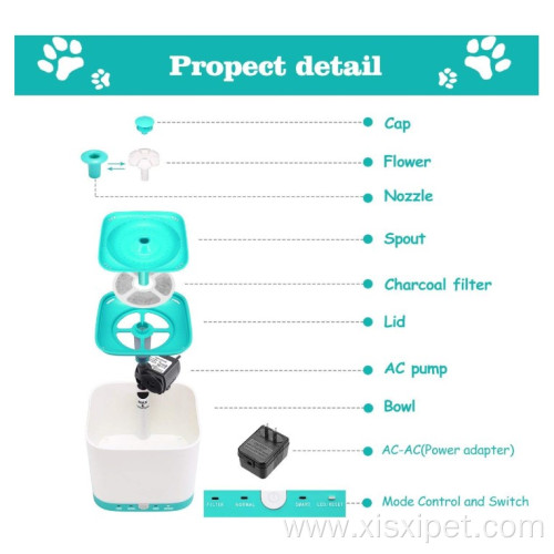 2L Automatic Cat Water Fountain Pet drinking Feeder